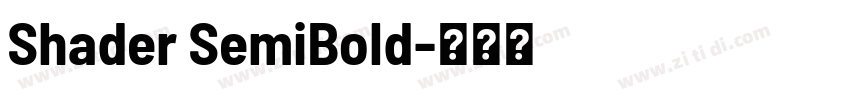 Shader SemiBold字体转换